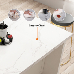 1830 mm Large White Kitchen Island with Storage Modern Kitchen Cabinet - thumbnail 5