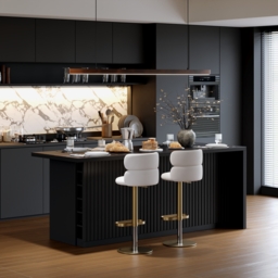 183 cm Sintered Stone Top Kitchen Island with Storage Black - thumbnail 3