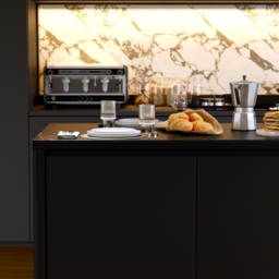 183 cm Sintered Stone Top Kitchen Island with Storage Black - thumbnail 8