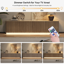 Aura 210 cm Mid-Century Modern Ash Wood Slatted Whitewash TV Stand with Travertine Veneer Top - thumbnail 5