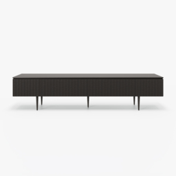 Modern 2000mm TV Stand with Drawers Line Media Console with Black Metal Legs - thumbnail 9