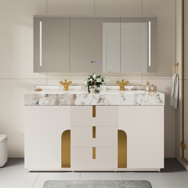 Artis 150 cm Double Bathroom Vanity with Sink, Sintered Stone top, Ample Storage - image 1