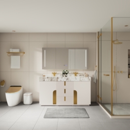 Artis 150 cm Double Bathroom Vanity with Sink, Sintered Stone top, Ample Storage - thumbnail 5