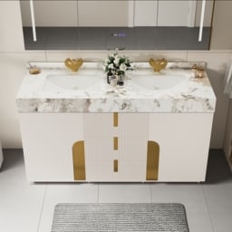 Artis 150 cm Double Bathroom Vanity with Sink, Sintered Stone top, Ample Storage - thumbnail 3