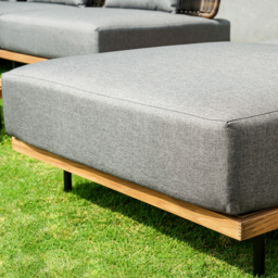 8 PCS L Shaped Outdoor Sectional Sofa Set with Coffee Table Modern Yard & Patio Furniture for 6 Person in Gray Cushion & Pillow Included - thumbnail 9