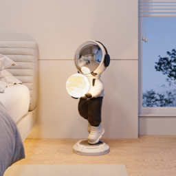 "28.8"" Astronaut Floor Sculpture Figurine Ornament Art Decor with Ball Lamp USB Charging" - thumbnail 3