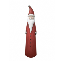 730mm Outdoor Santa Claus Statue Garden Resin Christmas Decor Standing Figurine in Red - thumbnail 7