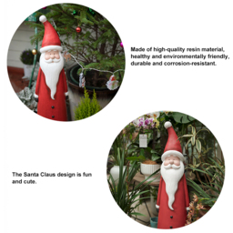 730mm Outdoor Santa Claus Statue Garden Resin Christmas Decor Standing Figurine in Red - thumbnail 6