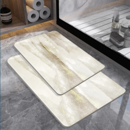 2 Pieces Modern Non-Slip Bath Mat Abstract Rug 400mm x 600mm & 500mm x 800mm - thumbnail 3