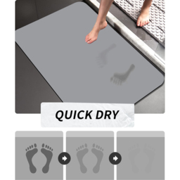 2 Pieces Modern Non-Slip Bath Mat Abstract Rug 400mm x 600mm & 500mm x 800mm - thumbnail 9