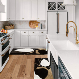 2PCS Abstract Gold&Black Diatom Mud Running Mat Non-slip Absorbent Kitchen Rug Set - thumbnail 9