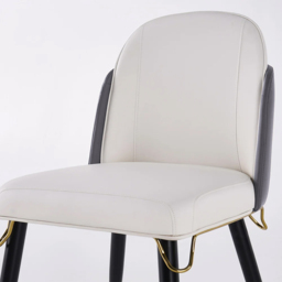 Set of 2 Modern Dining Chairs PU Leather with Upholstered Grey Dining Room Chairs - thumbnail 8