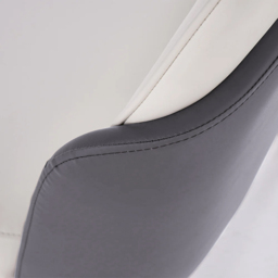 Set of 2 Modern Dining Chairs PU Leather with Upholstered Grey Dining Room Chairs - thumbnail 9
