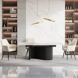 Modern Dining Chair Beige Velvet Upholstered Dining Chairs With Arms (Set of 4) - thumbnail 5