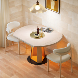 90 - 120 cm Solid Wood Extendable Dining Table with Light - thumbnail 5