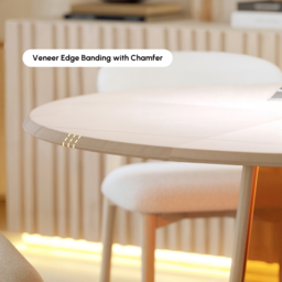 90 - 120 cm Solid Wood Extendable Dining Table with Light - thumbnail 8