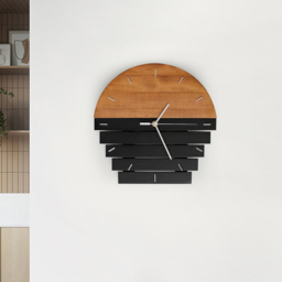 300mm Rustic Abstract Wood Wall Clock For Living Room Home Hanging Artistic Decor Art - thumbnail 7