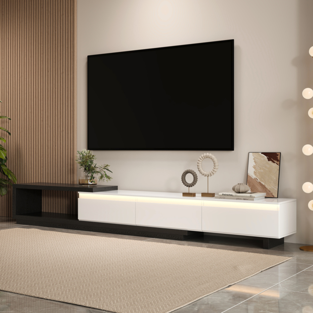 Quoint Extendable TV Stand with 3 Drawers 180 - 255 cm - image 1