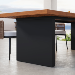 94.5'' Outdoor Patio Teak Rectangle Dining Table for 8 Person, 8 Person Hollow Teak Dining Table for Outdoor Patio & Yard - thumbnail 7