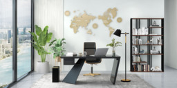 Cabstract Modern Black Wood Office Desk Writing Desk with Drawer Computer Desk (1400mm) - thumbnail 5
