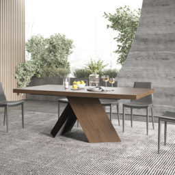 200 - 240 cm Farmhouse Extendable Walnut Dining Table Seats 6-8 - thumbnail 9