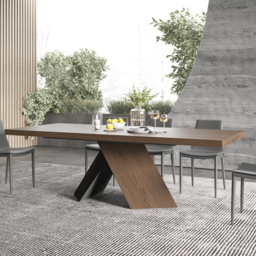 200 - 240 cm Farmhouse Extendable Walnut Dining Table Seats 6-8 - thumbnail 8