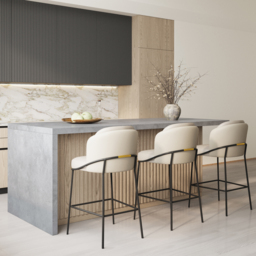 183 cm Japandi Style Wood Kitchen Island - thumbnail 2