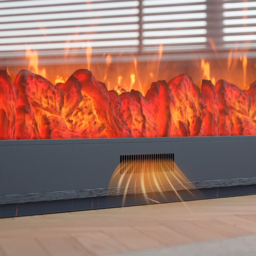 "87"" Sintered Stone Electric Fireplace TV Stand & Coffee Table Set" - thumbnail 9