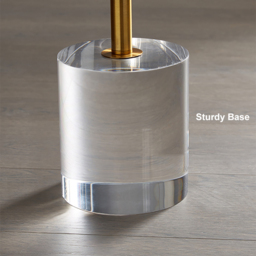 Acrylic Round Side Table Clear Stylish End Table Stainless Steel - thumbnail 9