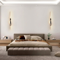 Modern Linear 1000mm Wall Lighting LED Black & Gold Wall Sconce Lighting - thumbnail 4