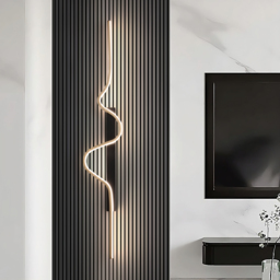 Modern Linear 1000mm Wall Lighting LED Black & Gold Wall Sconce Lighting - thumbnail 2