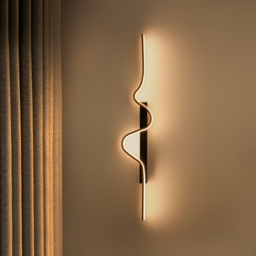 Modern Linear 1000mm Wall Lighting LED Black & Gold Wall Sconce Lighting