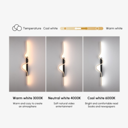 Modern Linear 1000mm Wall Lighting LED Black & Gold Wall Sconce Lighting - thumbnail 6