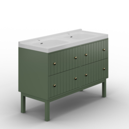 Bathroom Vanity Set 1200mm Freestanding Bathroom Vanity Green with Double Sinks - thumbnail 8