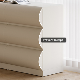 Leather Humply Modern White 9 Drawer Dresser Chest with Storage Cabinet - thumbnail 9