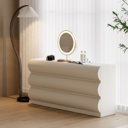 Leather Humply Modern White 9 Drawer Dresser Chest with Storage Cabinet