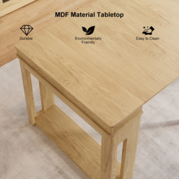 "70.9"" Extendable Dining Table Rectangle with Sideboard for 4 Person Farmhouse Natural" - thumbnail 5