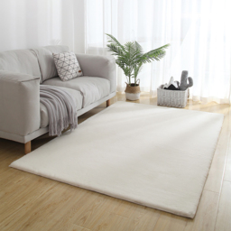1800mm x 2700mm Beige Shag Faux Rabbit Fur Fluffy Thick Rectangle Area Rug Living Room - thumbnail 3