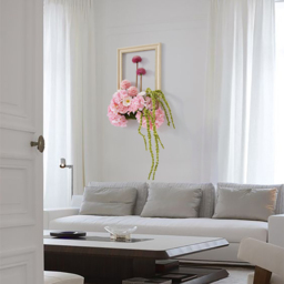 Pink Fake Flower Arrangements Wall Hanging Decoration Artificial Silk Flower - thumbnail 9