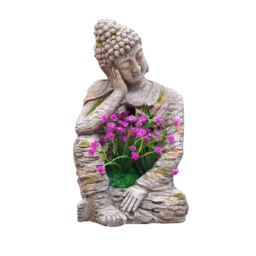Sleeping Buddha Garden Sculpture Magnesium Oxide Yard & Patio Yard Stuatues (510mm High) - thumbnail 6