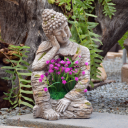 Sleeping Buddha Garden Sculpture Magnesium Oxide Yard & Patio Yard Stuatues (510mm High) - thumbnail 3