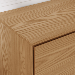 1600mm Mid Century Modern Natural Wood Tall TV Stand Media Console with Storage - thumbnail 8