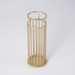 "220mm Dia Chic Golden ""Marble Pillar"" Style Umbrella Stand in Metal" - thumbnail 7