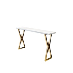 Rectangular Bar Height Pub Table Dining Table for Breakfast Nook Solid Wood X Base - thumbnail 9