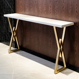 Rectangular Bar Height Pub Table Dining Table for Breakfast Nook Solid Wood X Base - thumbnail 4