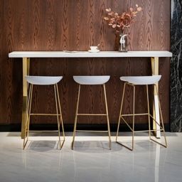 Rectangular Bar Height Pub Table Dining Table for Breakfast Nook Solid Wood X Base - thumbnail 5