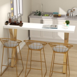 Rectangular Bar Height Pub Table Dining Table for Breakfast Nook Solid Wood X Base - thumbnail 2