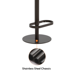 Modern Bar Stool Velvet Adjustable Height Swivel Black with Full Back Counter Stool - thumbnail 8