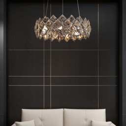 Crystack Modern 6-Light Tiered Crystal Chandelier with Adjustable Cables - thumbnail 7