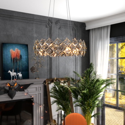 Crystack Modern 6-Light Tiered Crystal Chandelier with Adjustable Cables - thumbnail 3